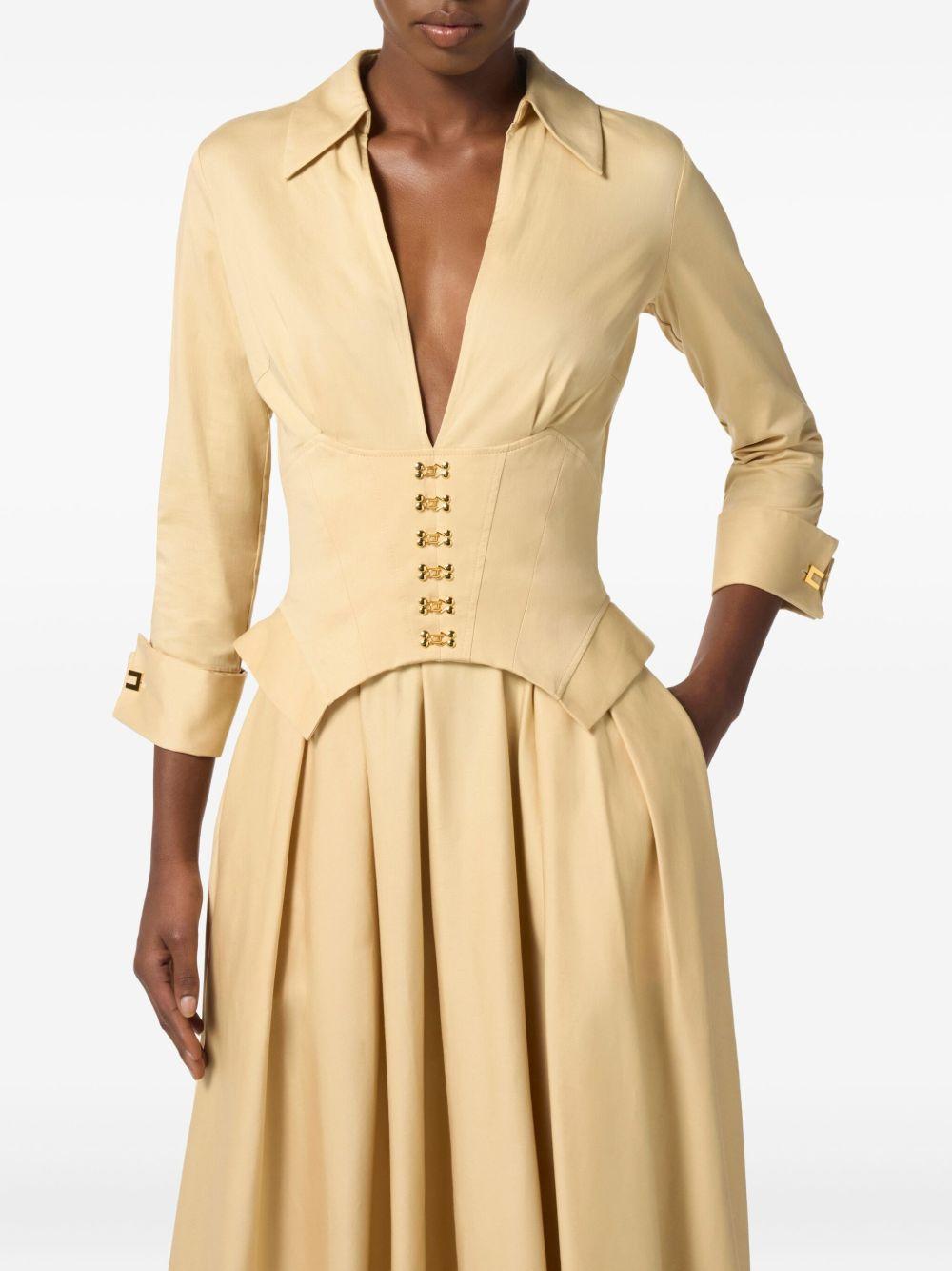 logo-plaque cotton dress Product Image