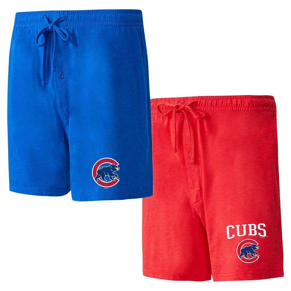 Men's Concepts Sport Royal/Red Chicago Cubs Two-Pack Meter Sleep Shorts, Size: Medium, Blue Product Image