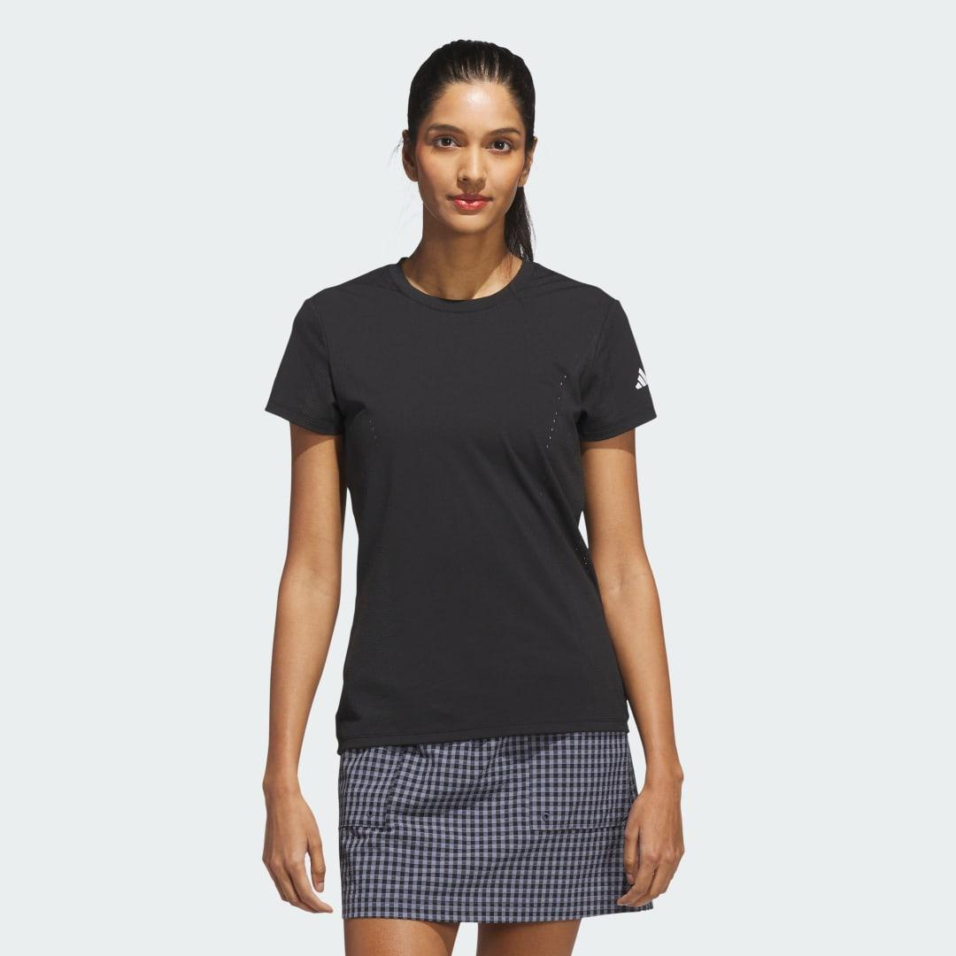 adidas Ultimate365 Tour Engineered Short Sleeve Slim Top Pure Teal XL Womens Product Image