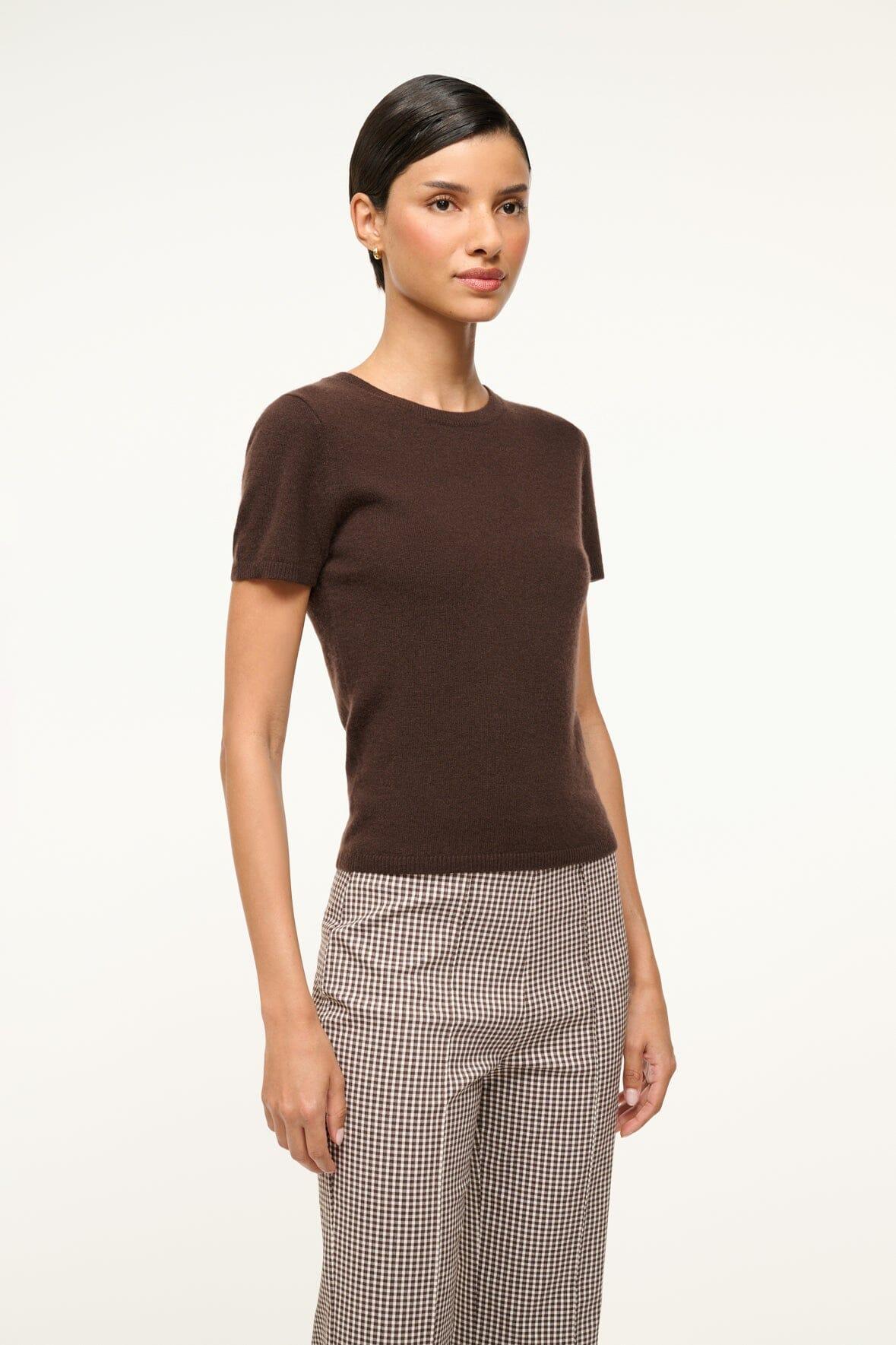 EASY CASHMERE TEE | DARK CHOCOLATE Product Image