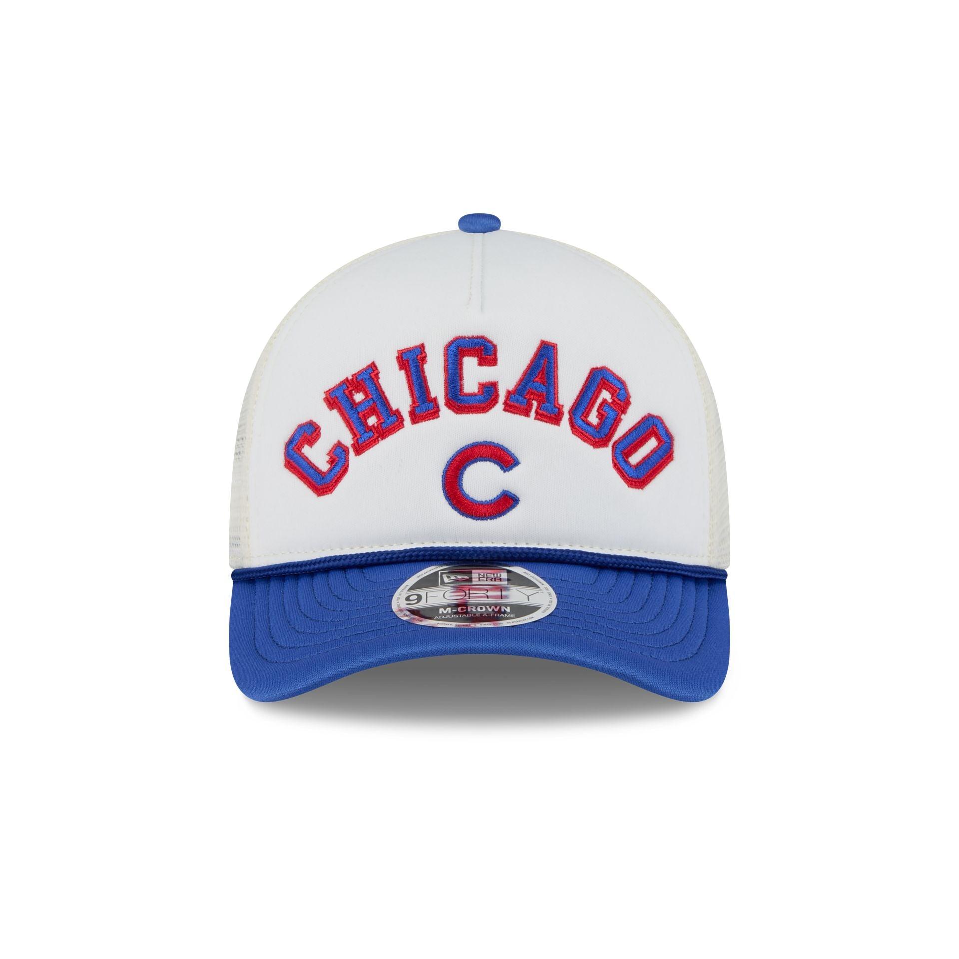 Chicago Cubs Chrome Arch 9FORTY M-Crown A-Frame Trucker Hat Male Product Image