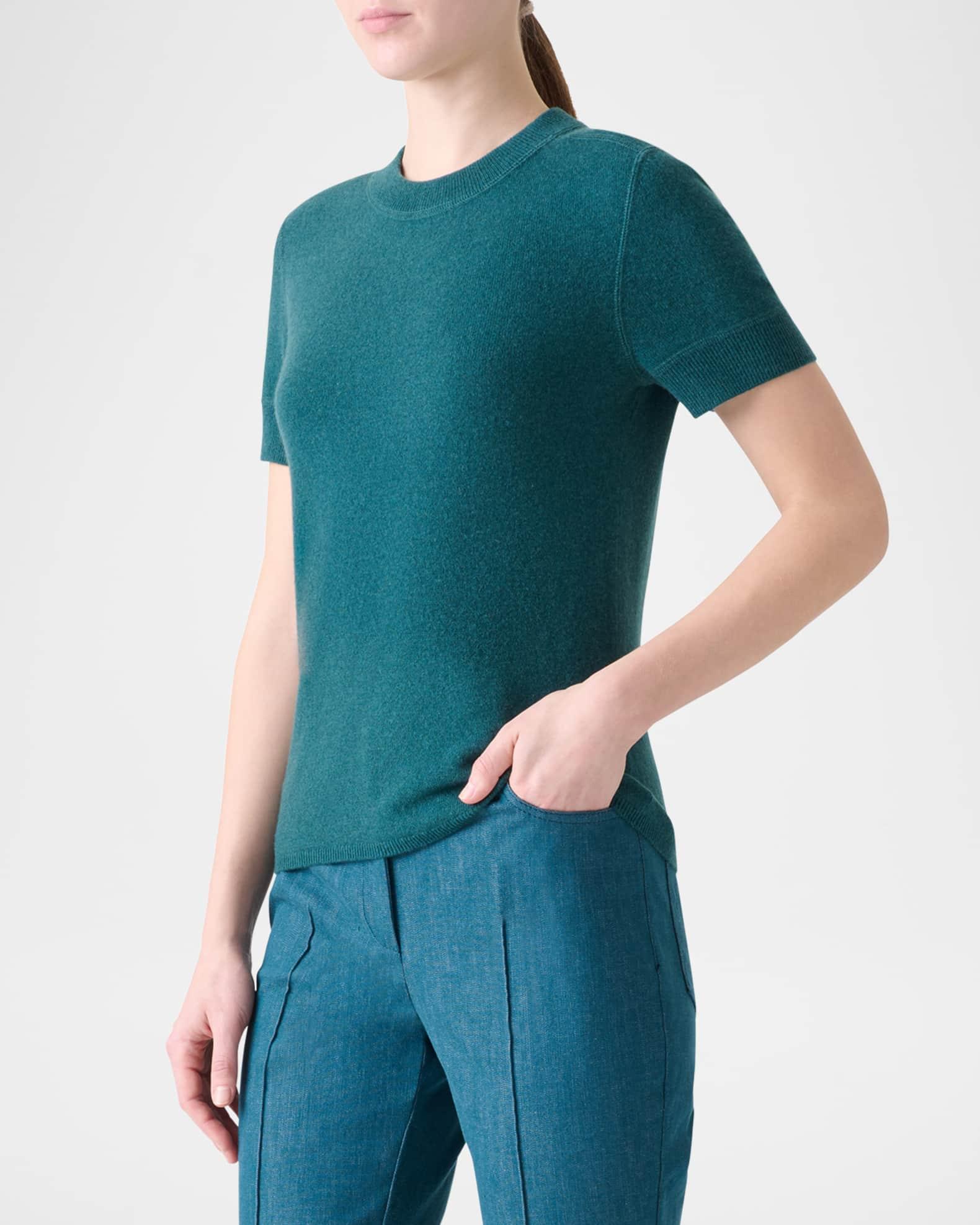 Short-Sleeve Cashmere Sweater Product Image