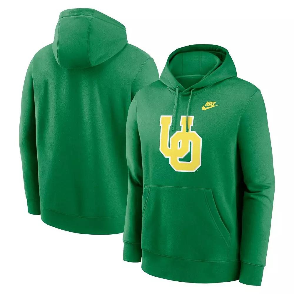 Men's Nike Green Oregon Ducks Legacy Logo Club Fleece Pullover Hoodie,  Product Image