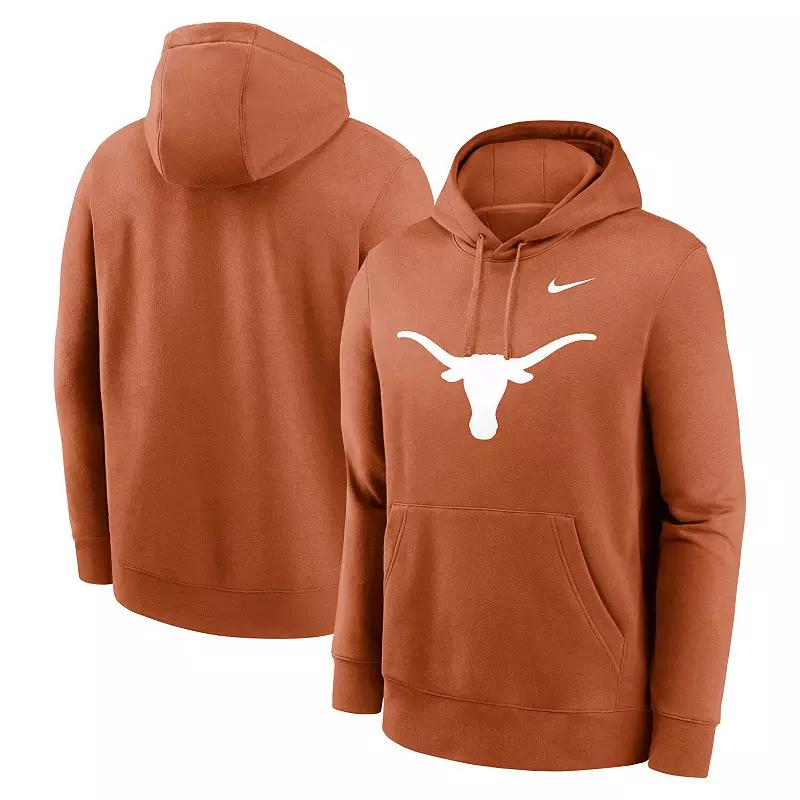 Men's Nike Texas Orange Texas Longhorns Primetime Evergreen Club Fleece Pullover Hoodie, Size: XL, Team Product Image