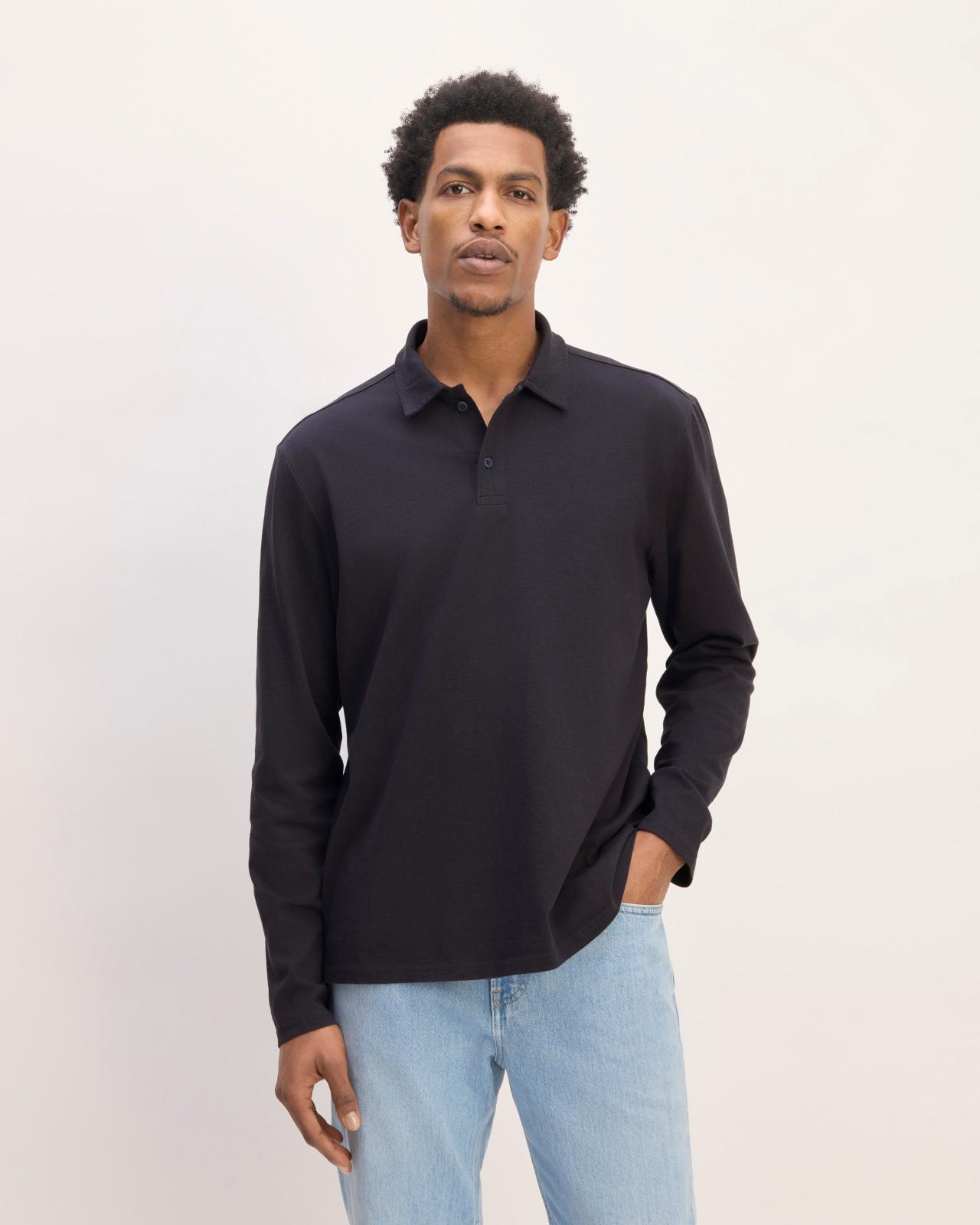 The Premium Weight Long-Sleeve Polo Product Image