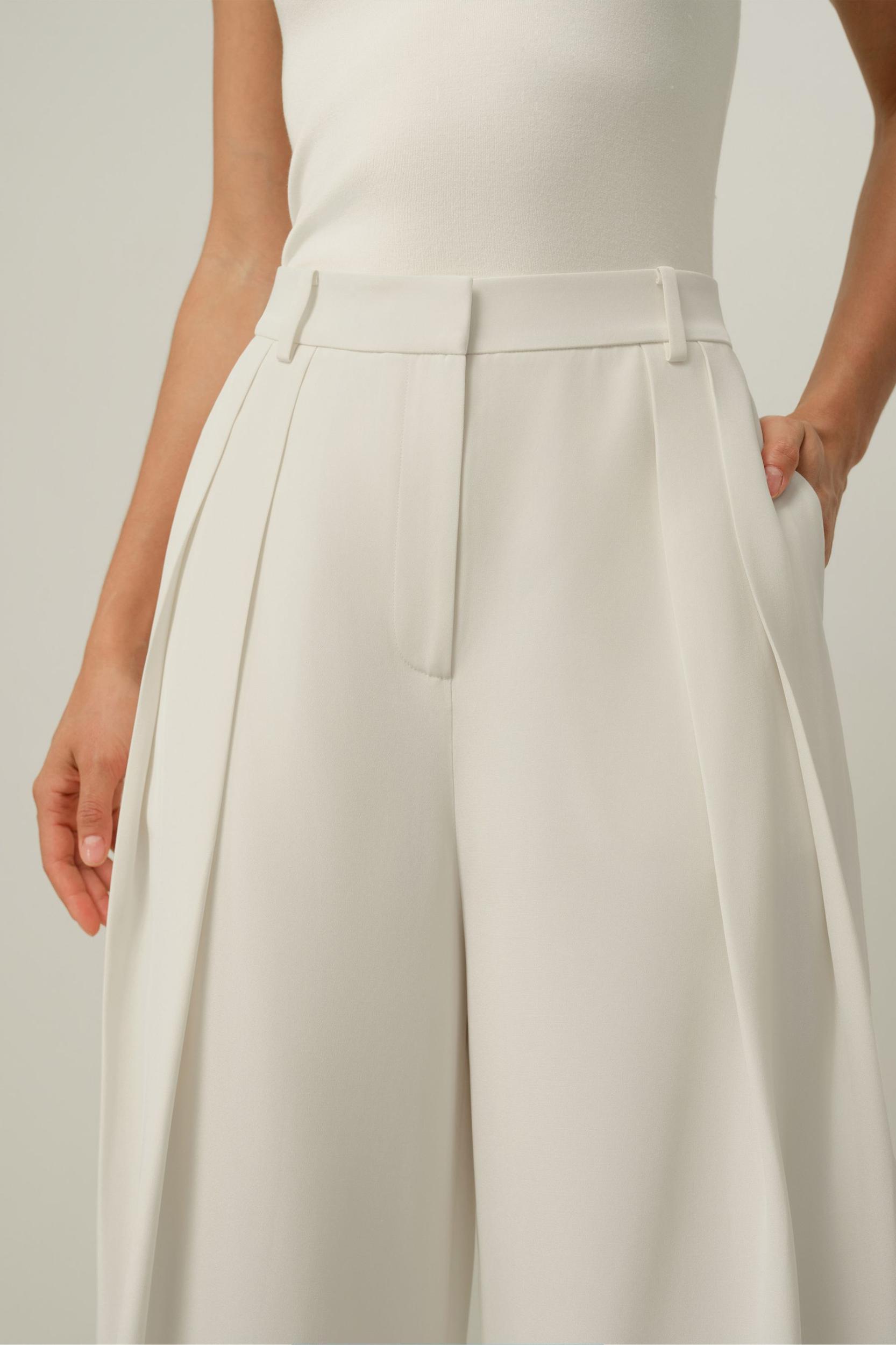 Silk Crepe Wide-Leg Pant Product Image