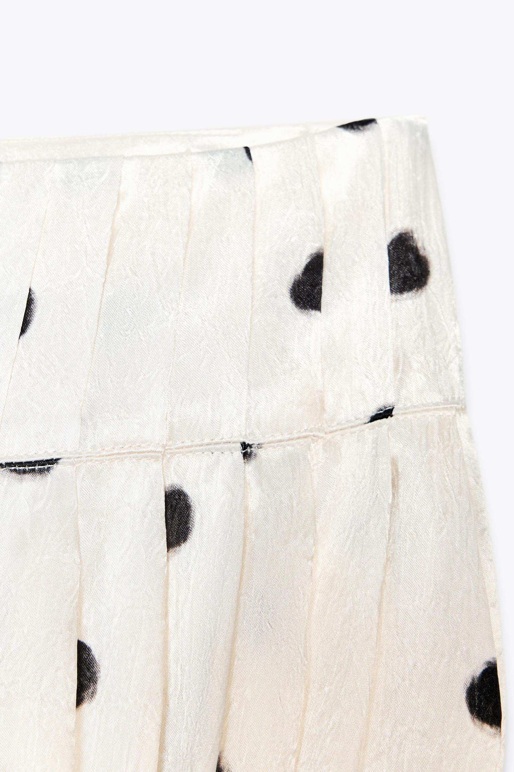 ZW COLLECTION POLKA DOT MIDI SKIRT Product Image