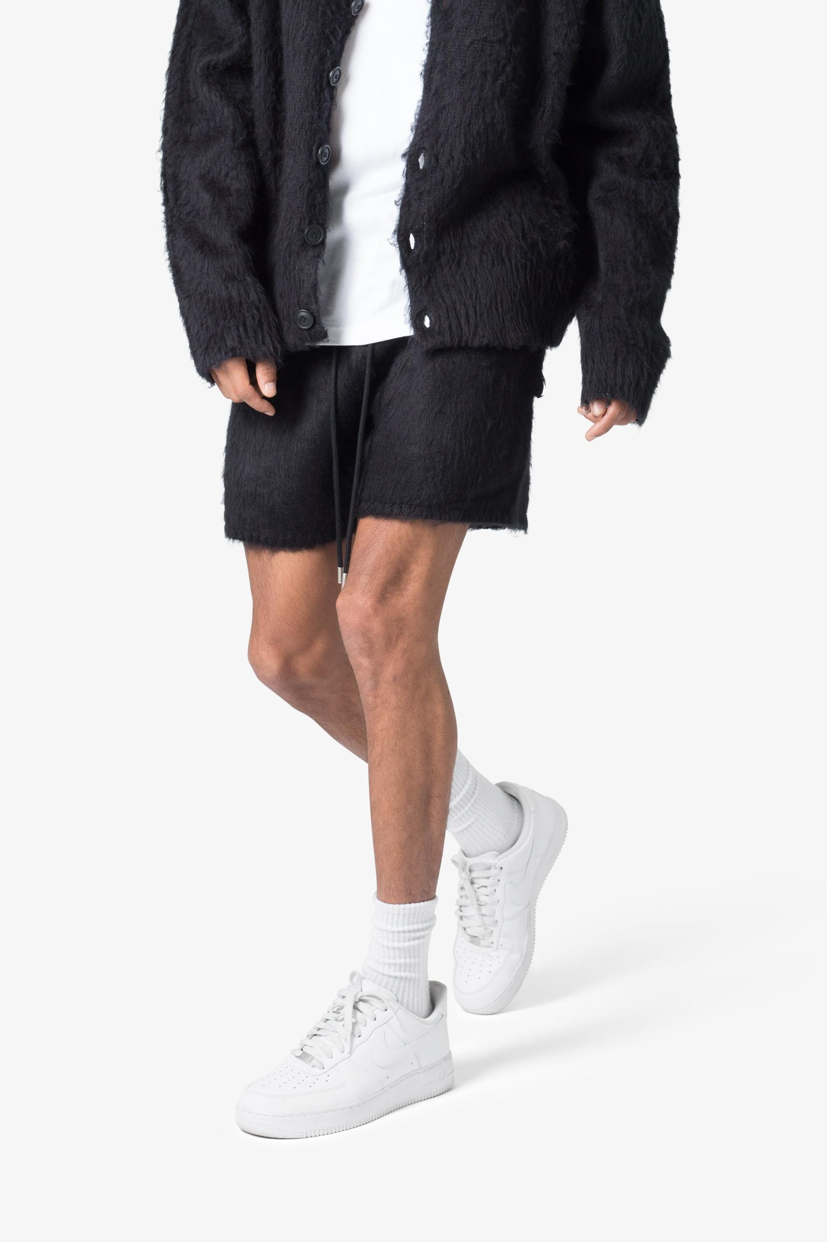 Fuzzy Sweatshorts - Black Product Image