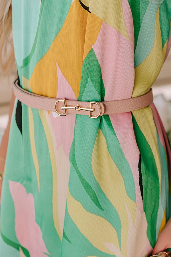 Casual Moment Faux Leather Belt in Pink Product Image