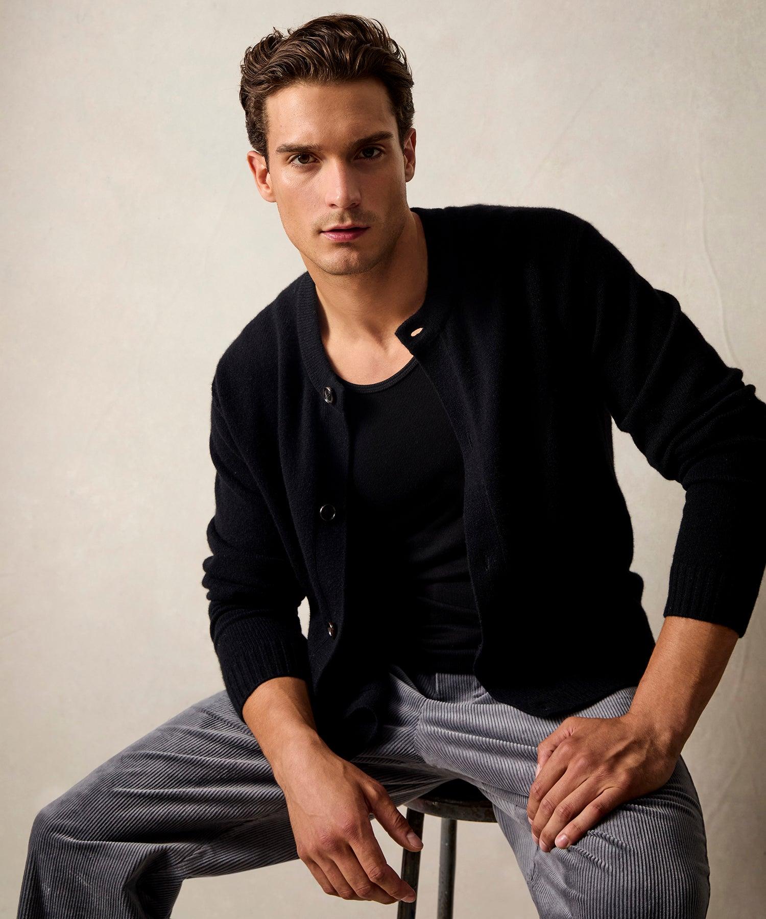 Nomad Cashmere Cardigan in Black Product Image