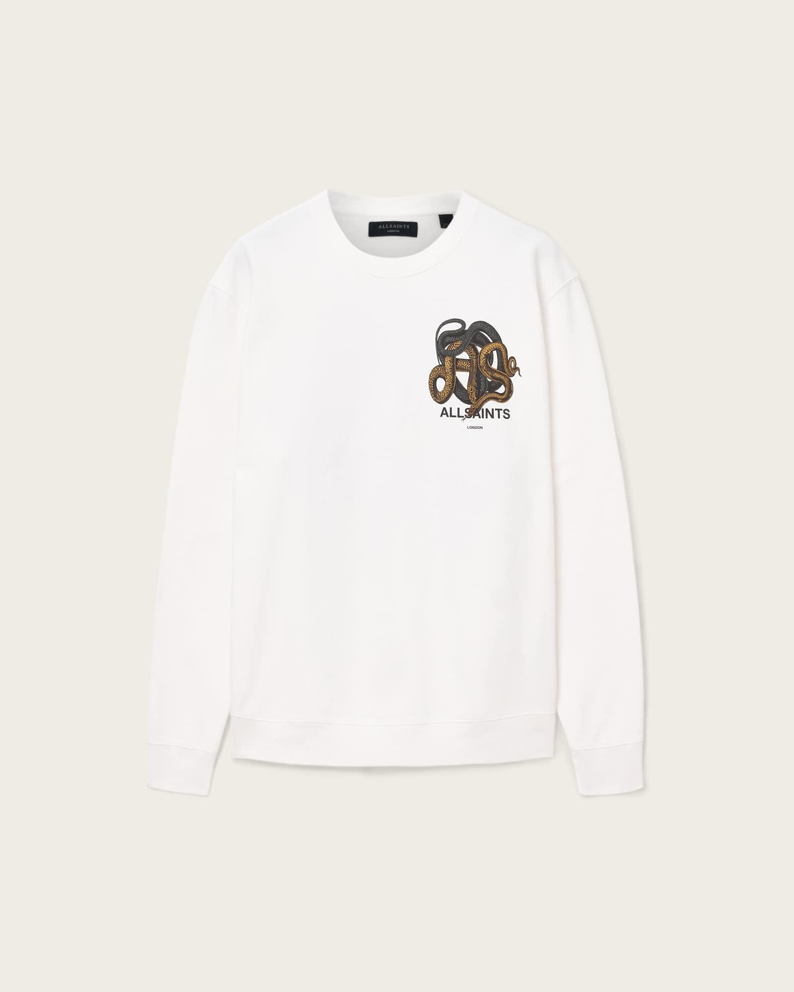 Reticulate Graphic Sweatshirt Chalk White | ALLSAINTS US Product Image