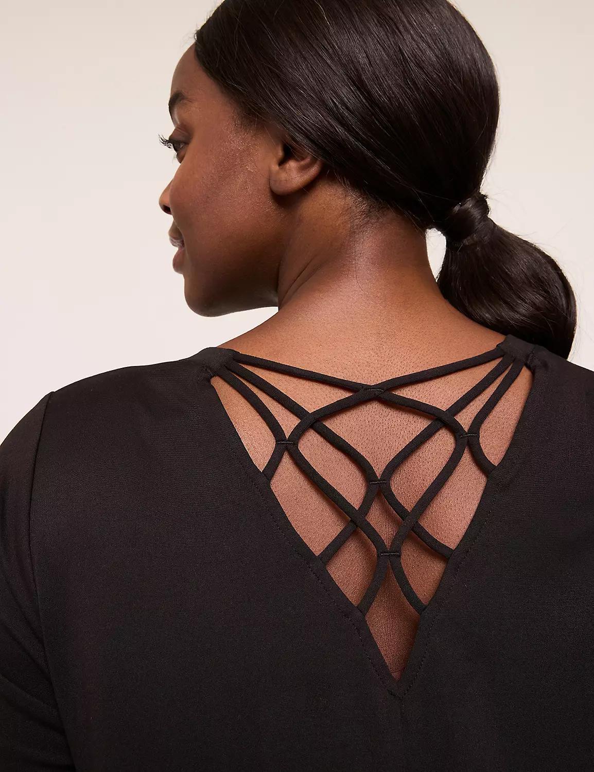 LIVI Soft Macrame Back-Detail Tee Product Image