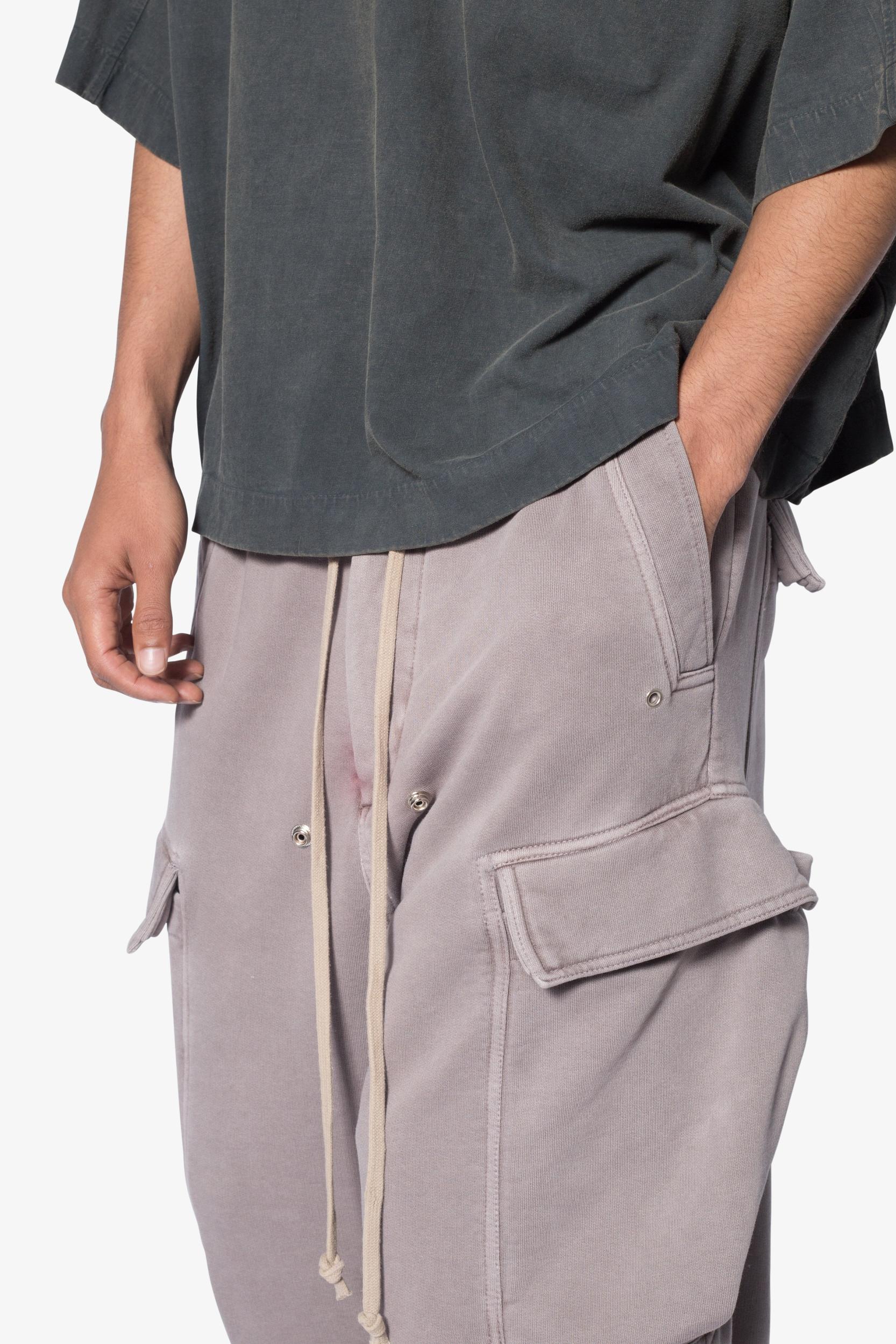 Rave Double Cargo Sweatpants - Washed Mauve Product Image