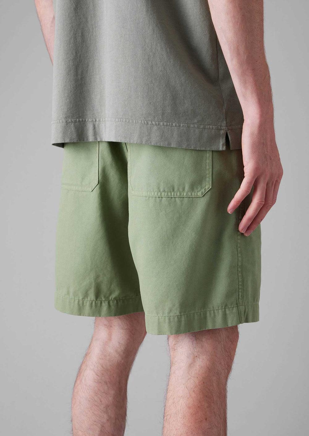 Cotton Canvas Shorts | Light Sage Product Image