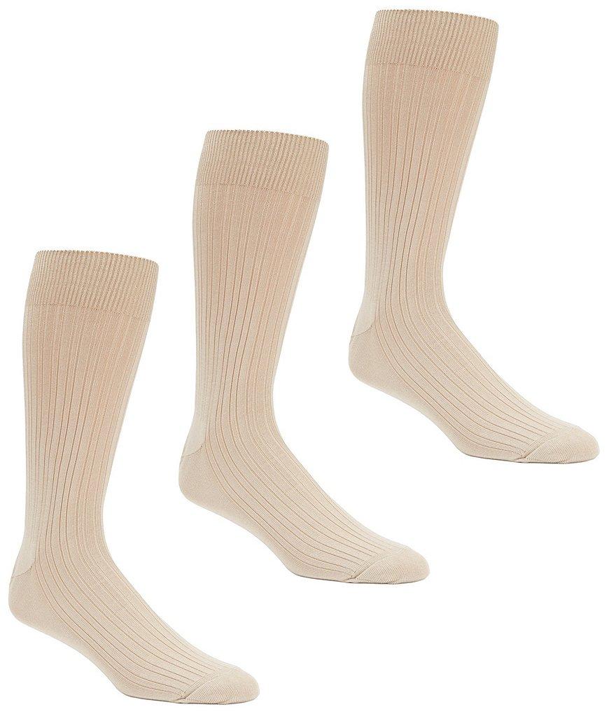 Gold Label Roundtree & Yorke Big & Tall Solid Crew Dress Socks 3-Pack Product Image