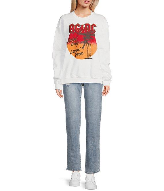 Junk Food Crewneck ACDC Fleece Sweatshirt Product Image