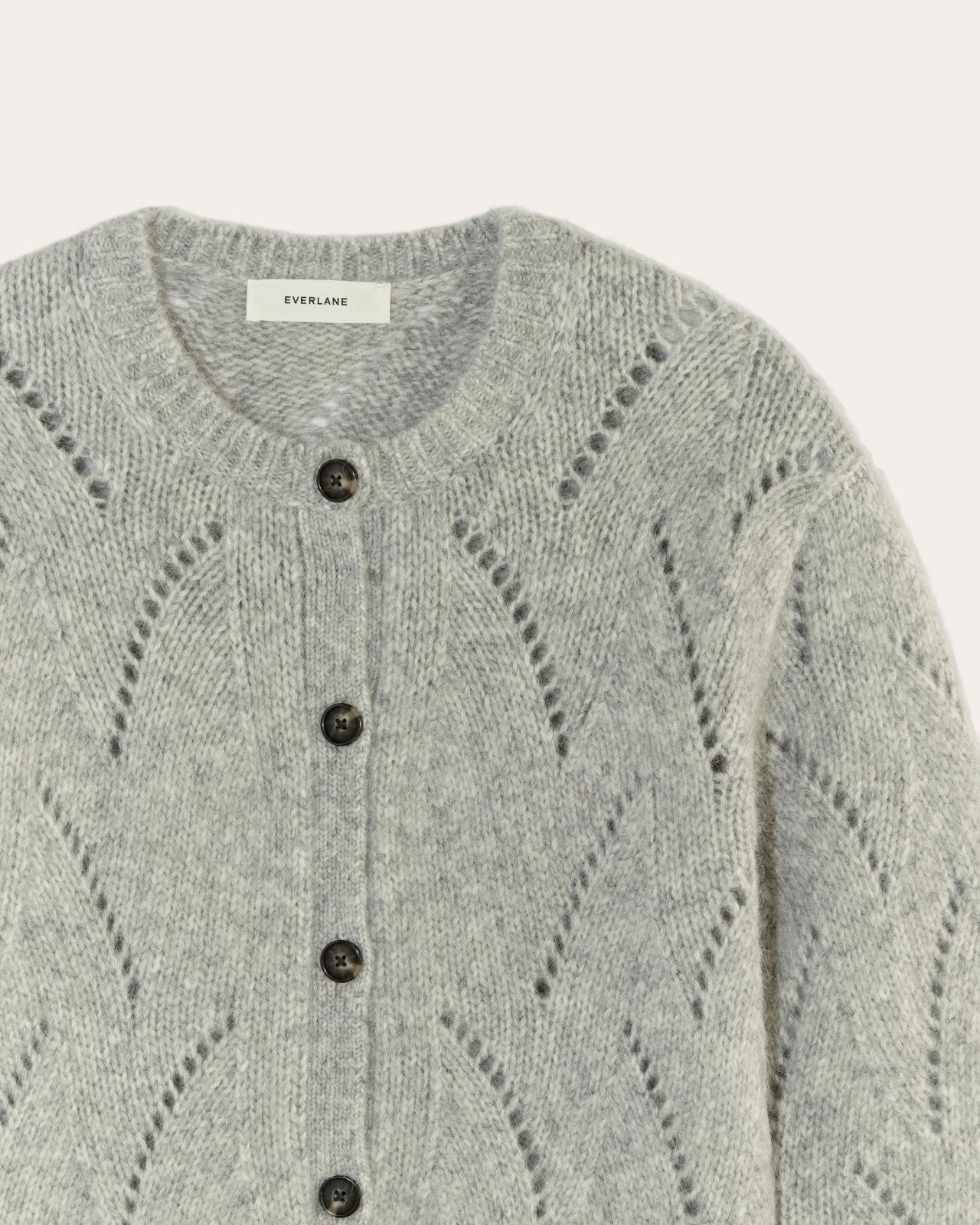 Womens Pointelle Cardigan in Cloud by Everlane Product Image