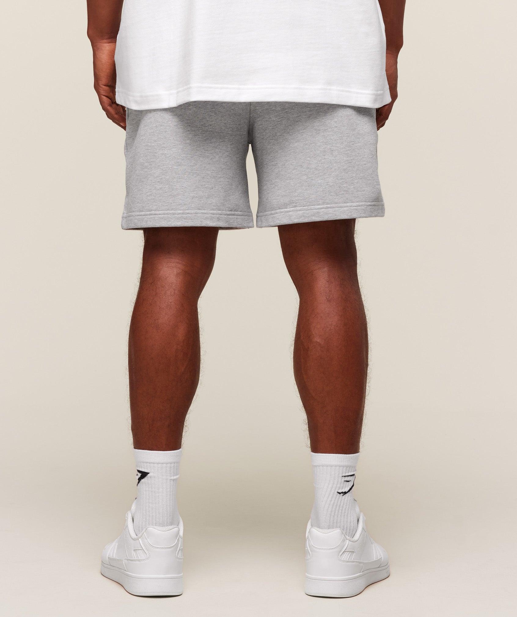 Gymshark Rest Day Essentials Shorts - Light Grey Core Marl Male Product Image