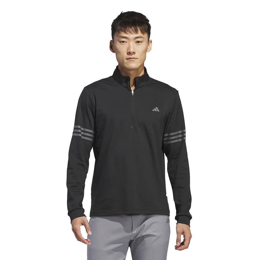 Men's adidas Adi 3-Stripes Half-Zip Top, Size: Small, Black Product Image