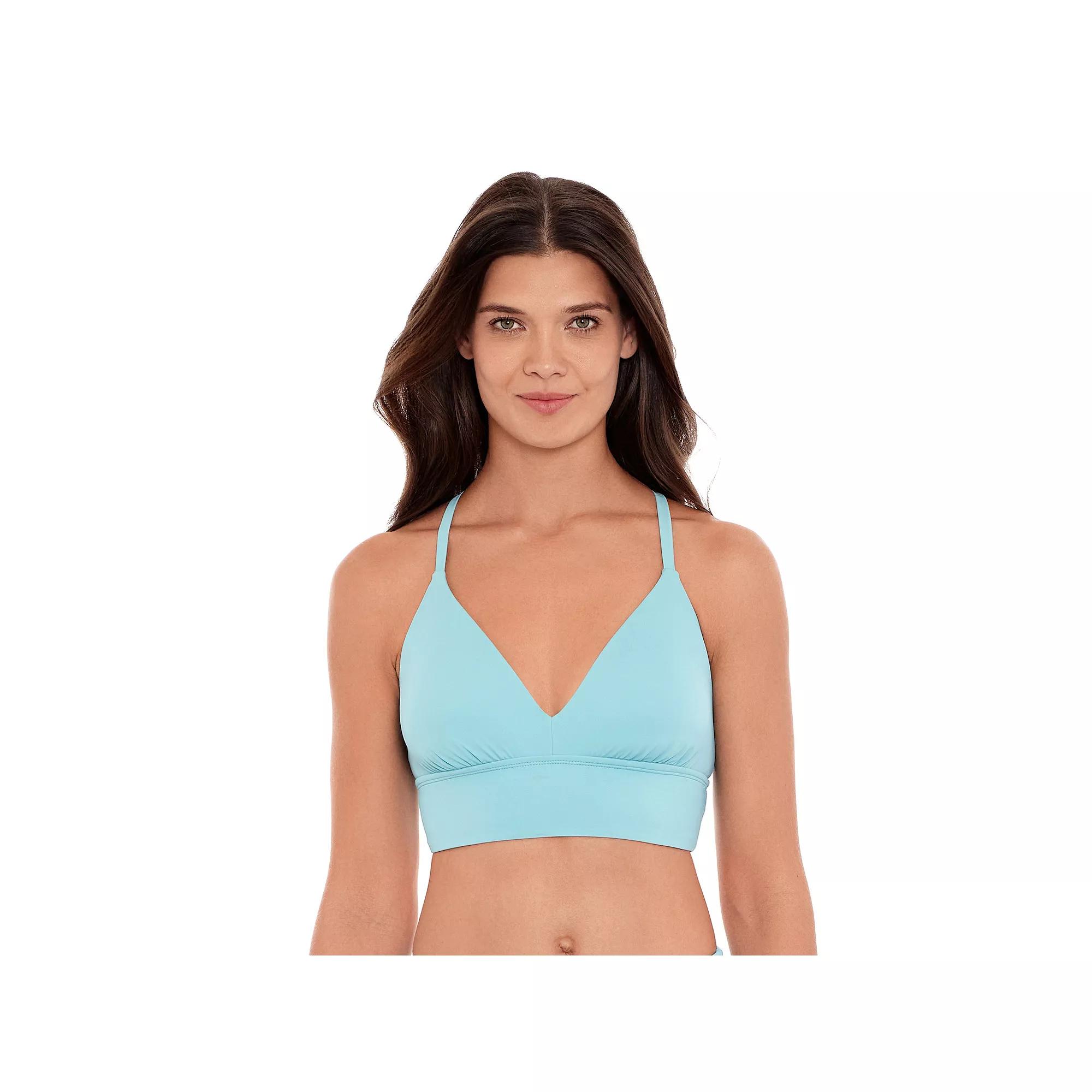 Women's Eco Beach Long Line Bralette Swim Top,  Product Image