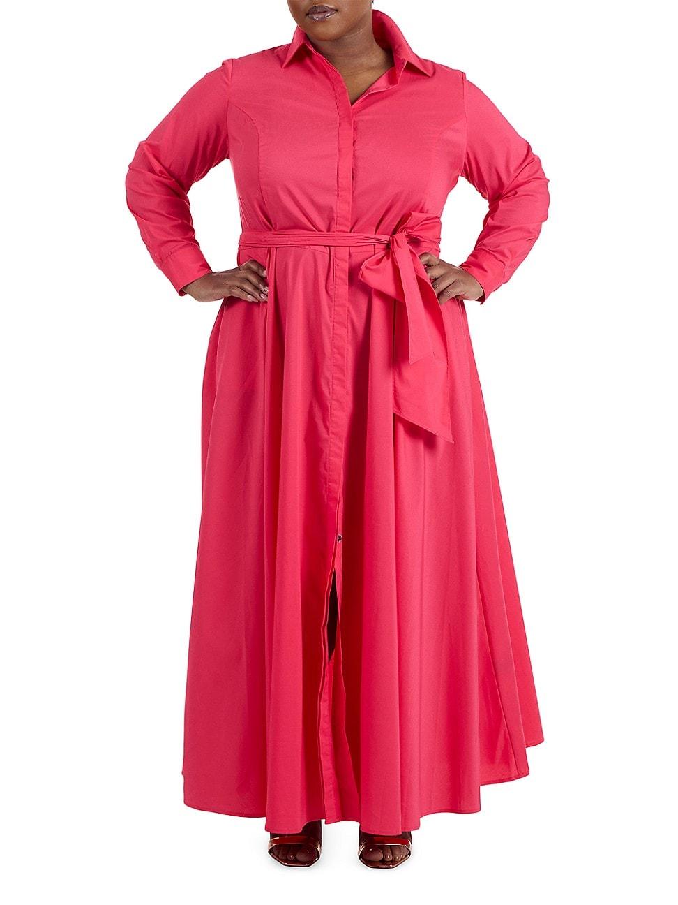 Womens Poplin Maxi Shirtdress Product Image