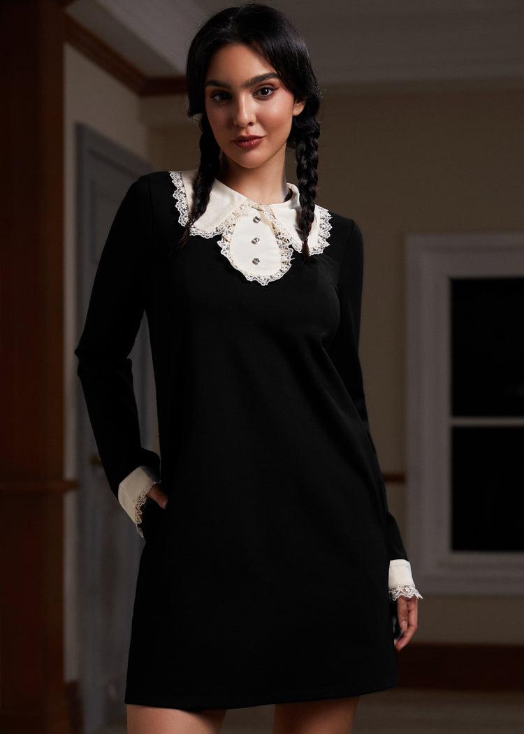 Laced Leaf Shift Dress Product Image