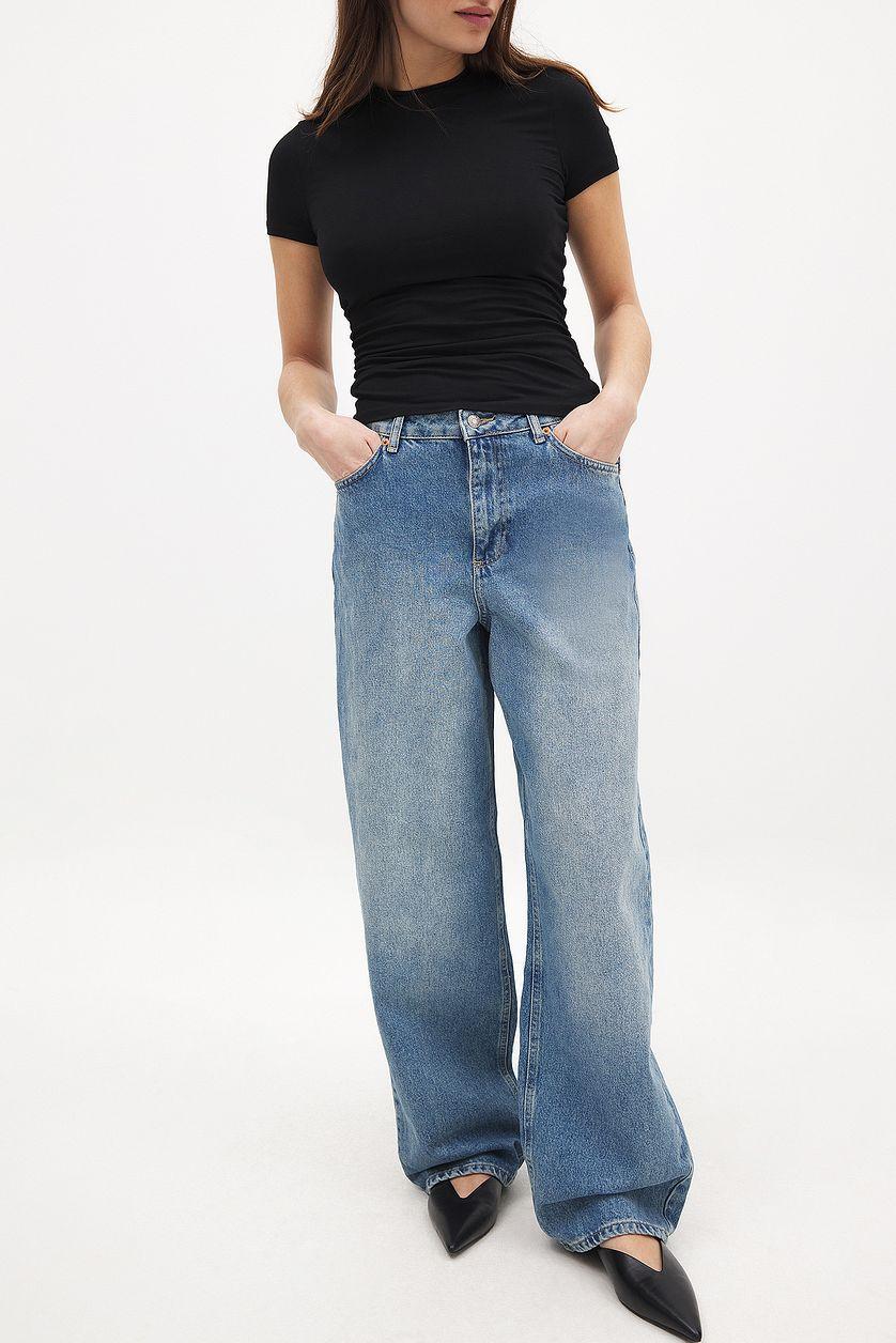 Loose Low Waist Long Jeans Product Image