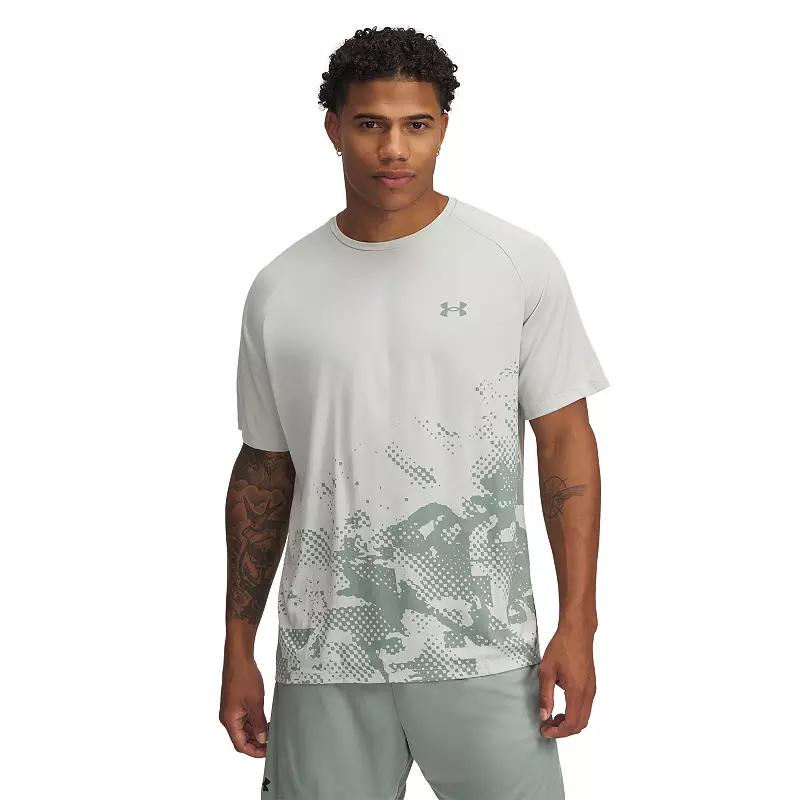 Mens Under Armour Tech Tonal Fade Short Sleeve T-Shirt Grey Product Image