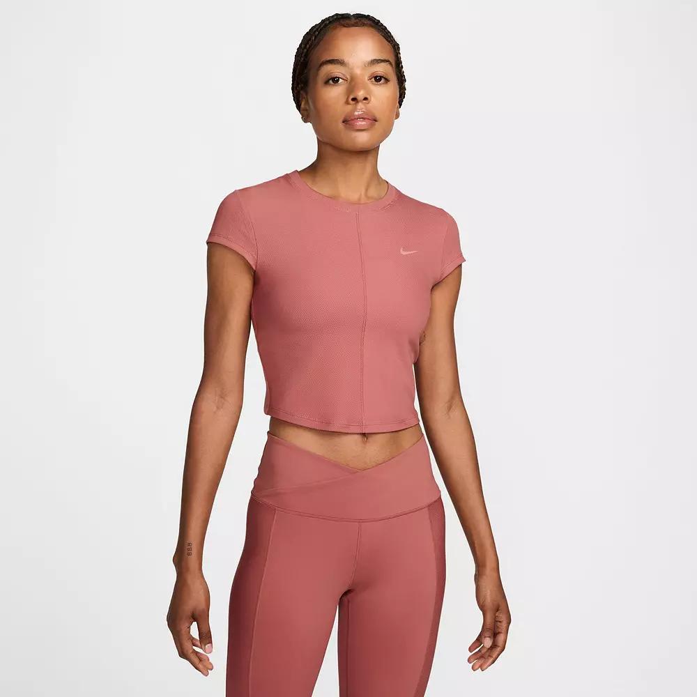 Women's Nike One Ribbed Short Sleeve Top,  Product Image