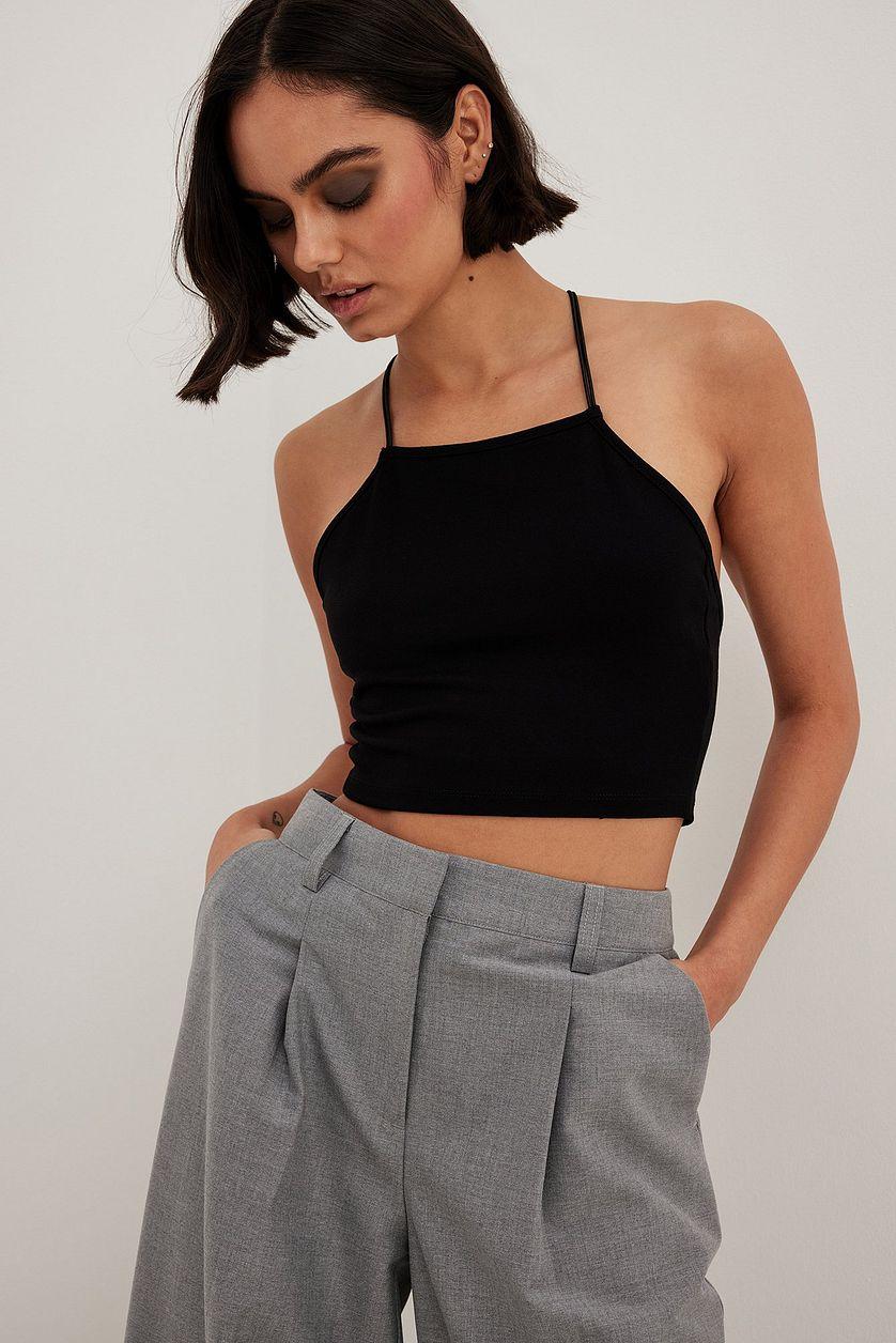 Spaghetti Strap Back Detail Top Product Image