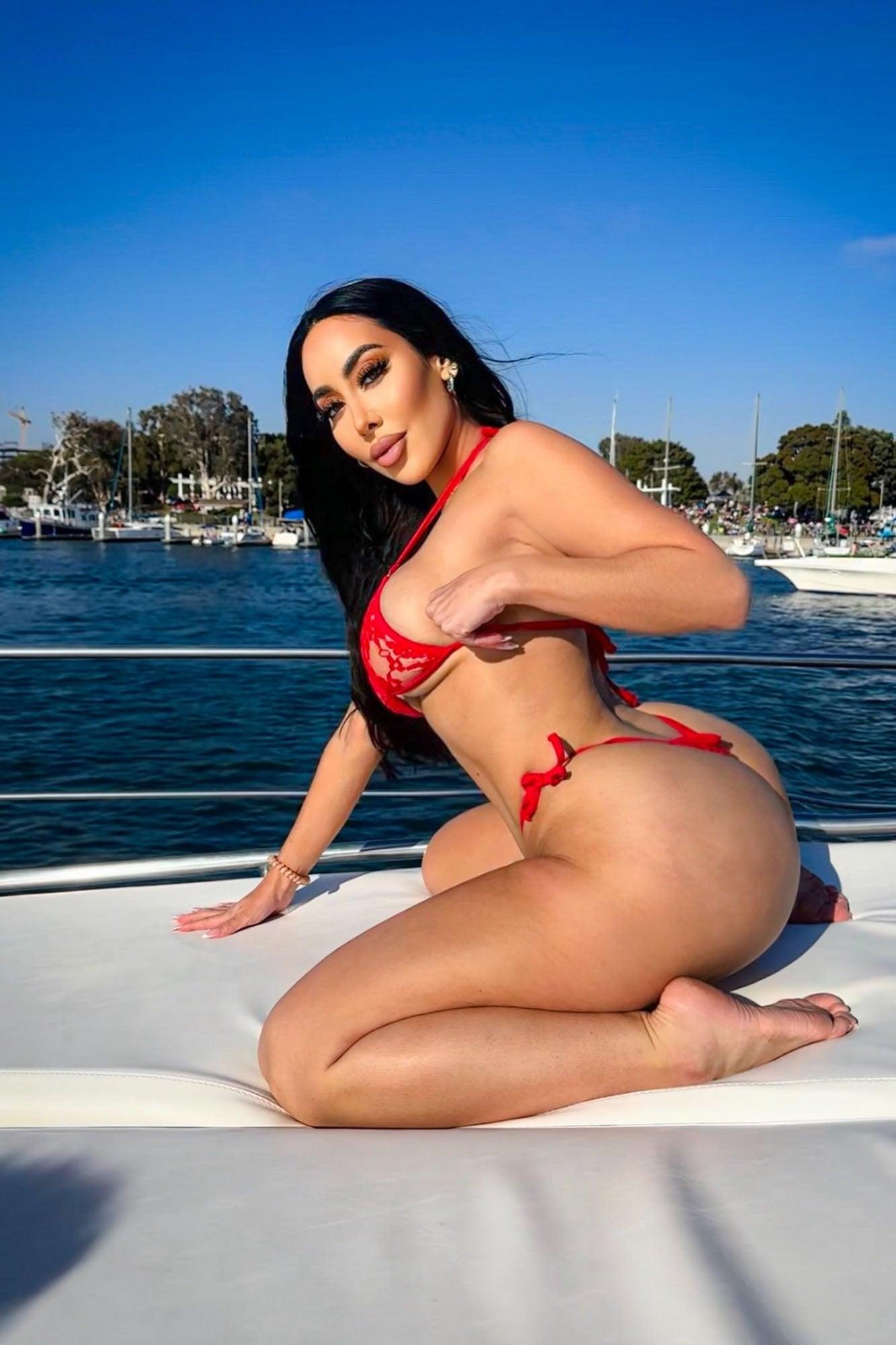 Kellie Lace 2 Piece Bikini - Red/combo Product Image