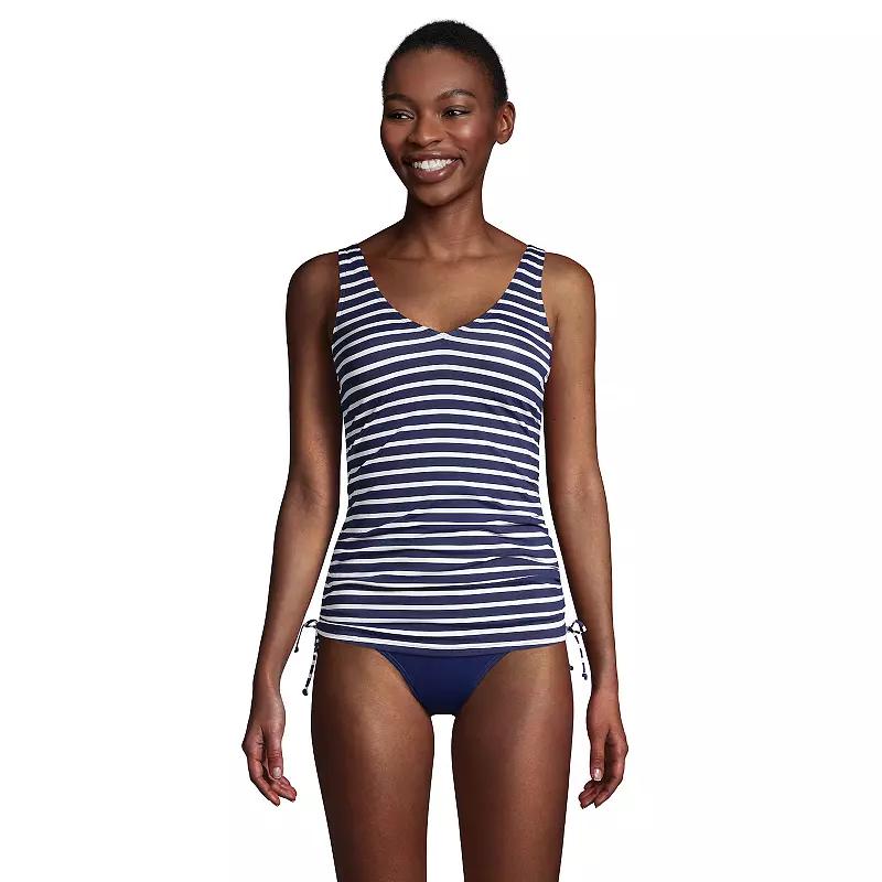 Petite Lands' End Ruched UPF 50 Underwire Tankini Swim Top, Women's,  Product Image