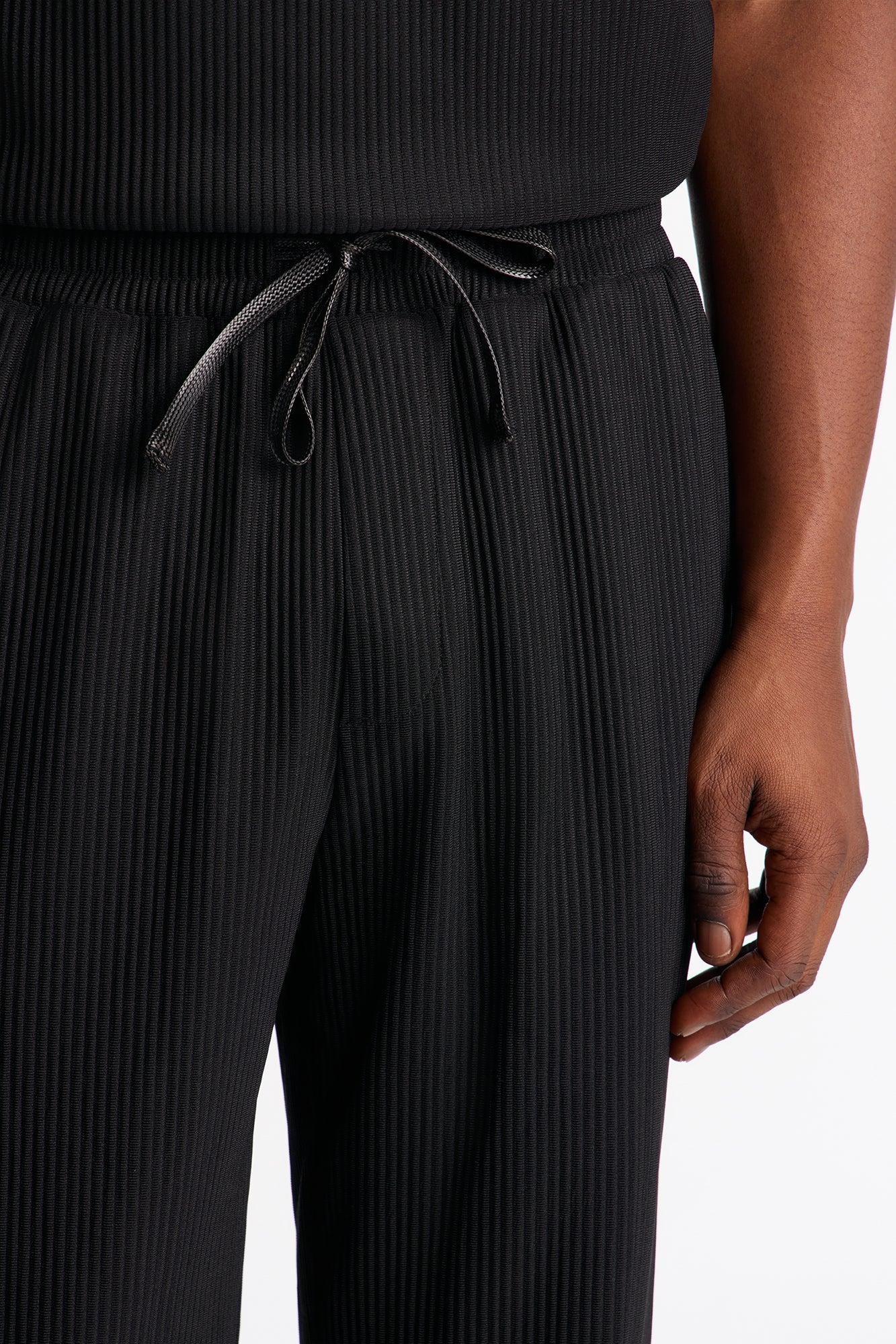 Show Up Slim Slit Pants - Black Product Image