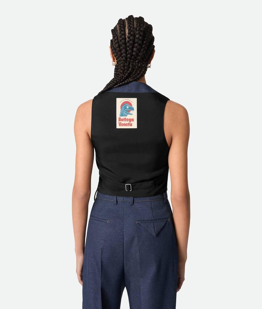 Women's Melange Wool Gilet in Dark indigo Product Image