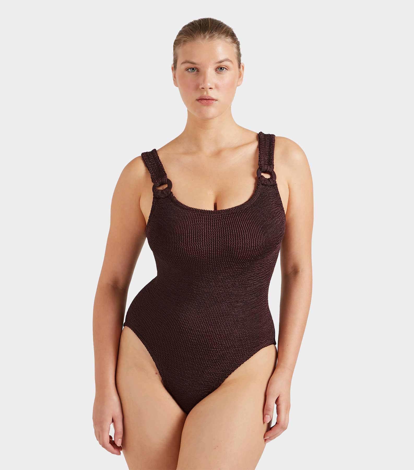 Domino Swim With Tonal Hoops - Metallic Chocolate Product Image