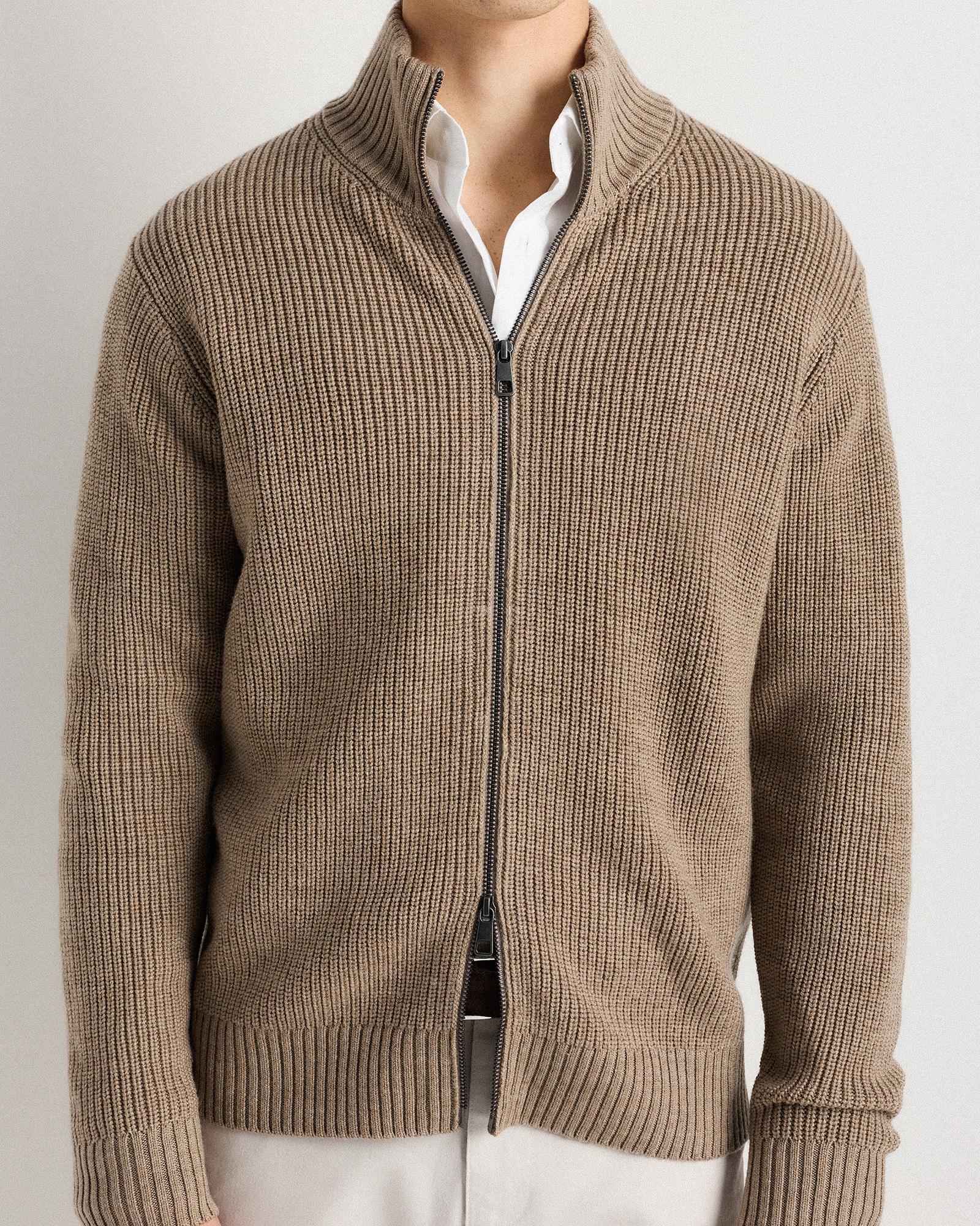 Quince | Men's Australian Merino Wool Full Zip Sweater Product Image