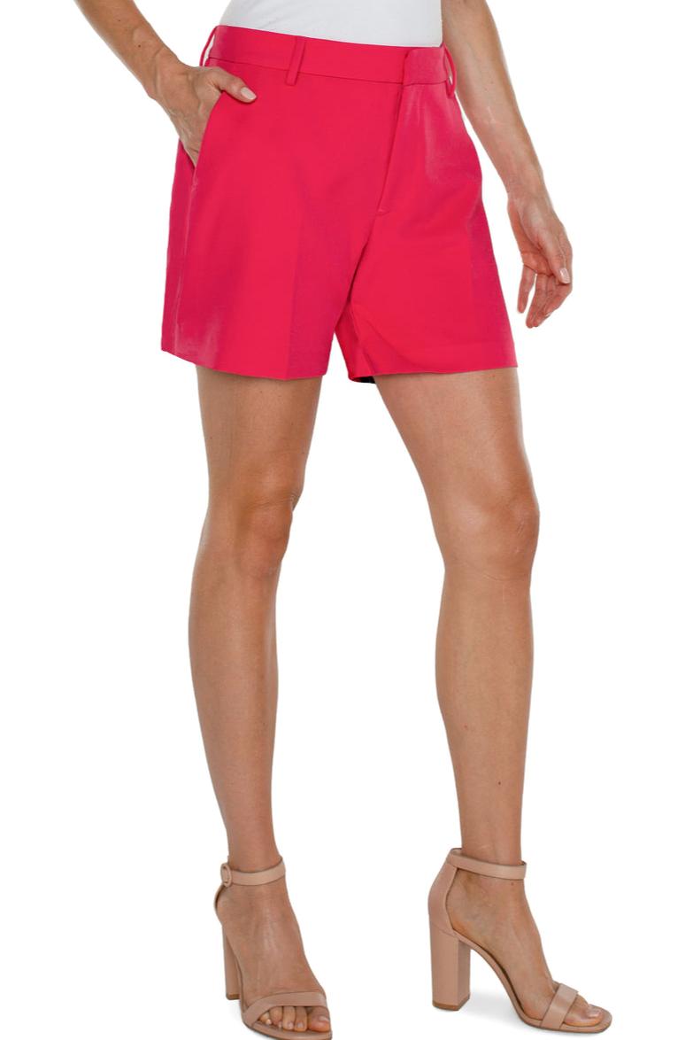 Kelsey Trouser Short- Pink Punch Product Image