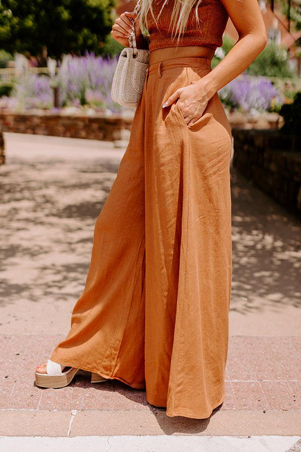 The Freeda High Waist Linen-Blend Trousers Product Image