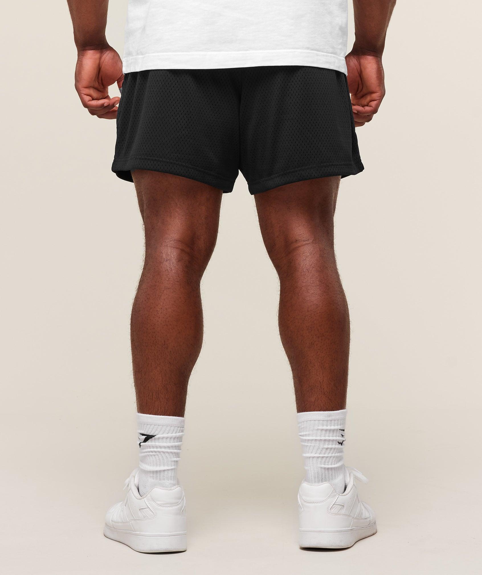 Gymshark Lifting Mesh 5" Shorts - Black Male Product Image