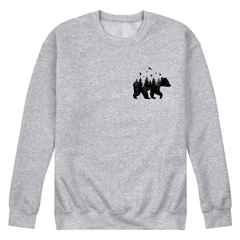 Men's Forest Bear Fleece Sweatshirt,  Product Image