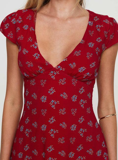 Cannelloni Mini Dress Red Product Image