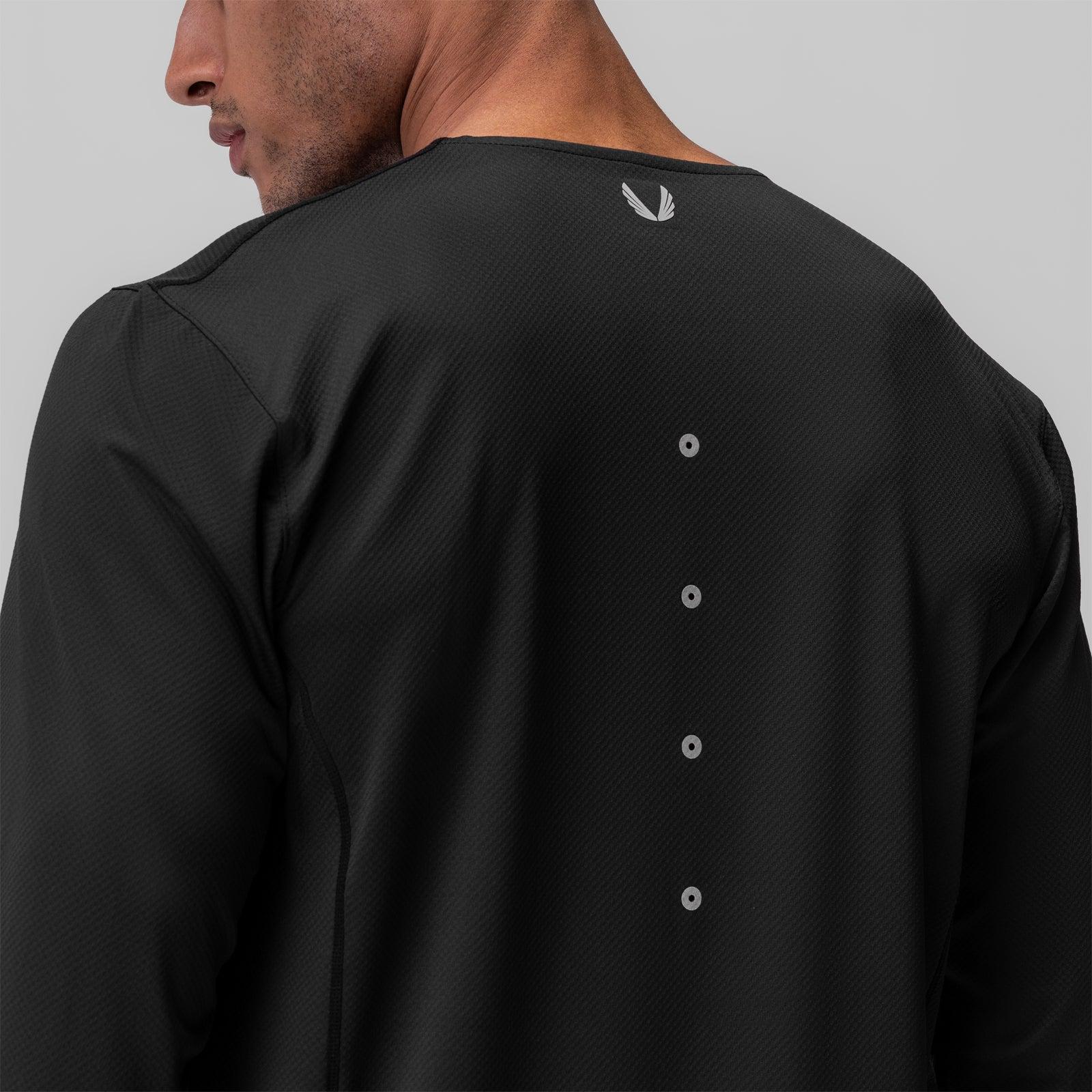 0907. AeroSilver® Training Long Sleeve - Black "Space Bracket" Product Image