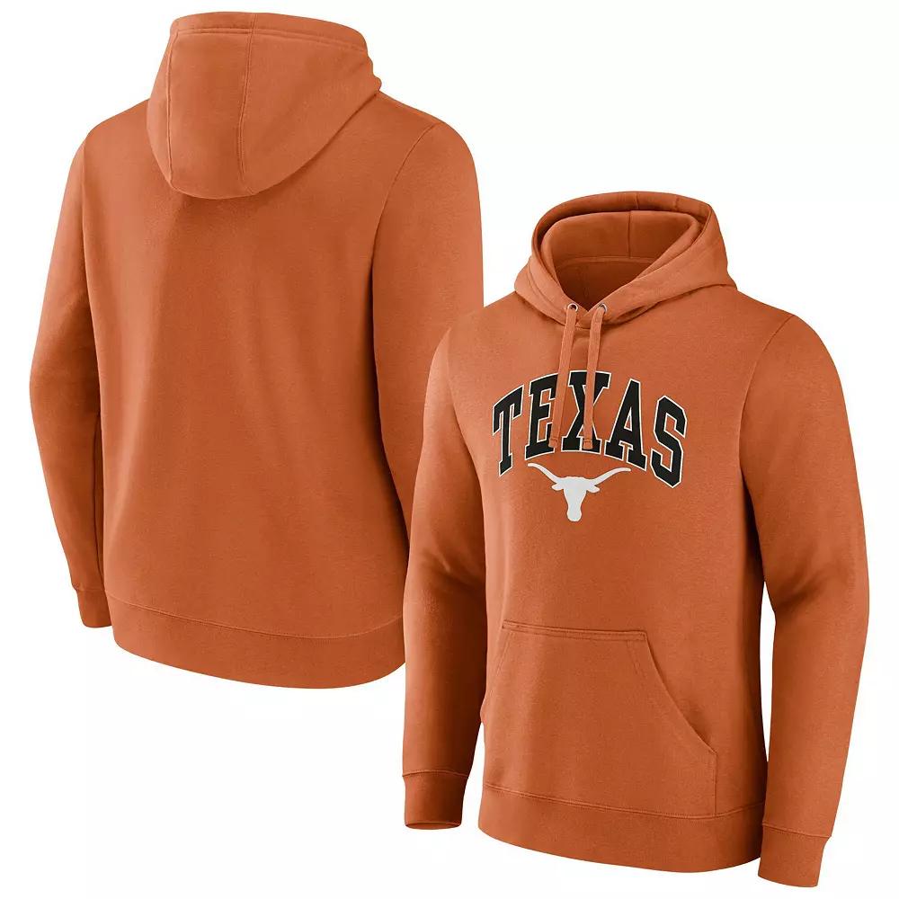 Men's Fanatics Burnt Orange Texas Longhorns Arched Logo Pullover Hoodie,  Product Image