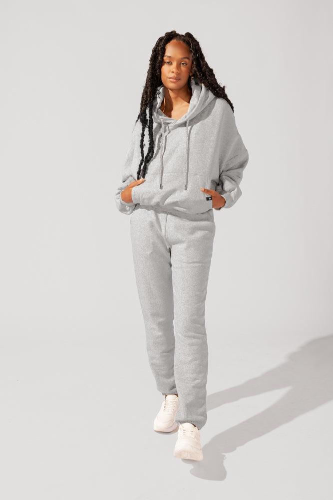Cloud Rollover Sweatpant - Heather Grey Product Image