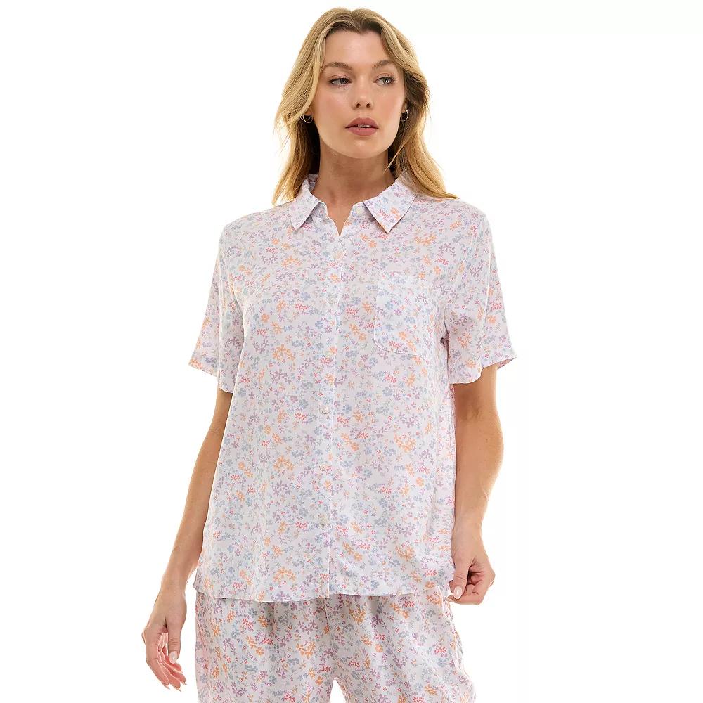 Women's Croft & Barrow® Woven Rayon Pajama Top,  Product Image