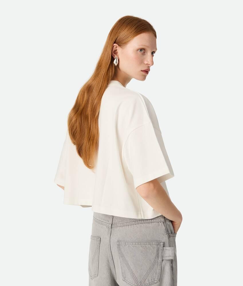 Women's Soft Cotton Jersey T-Shirt  in Chalk Product Image