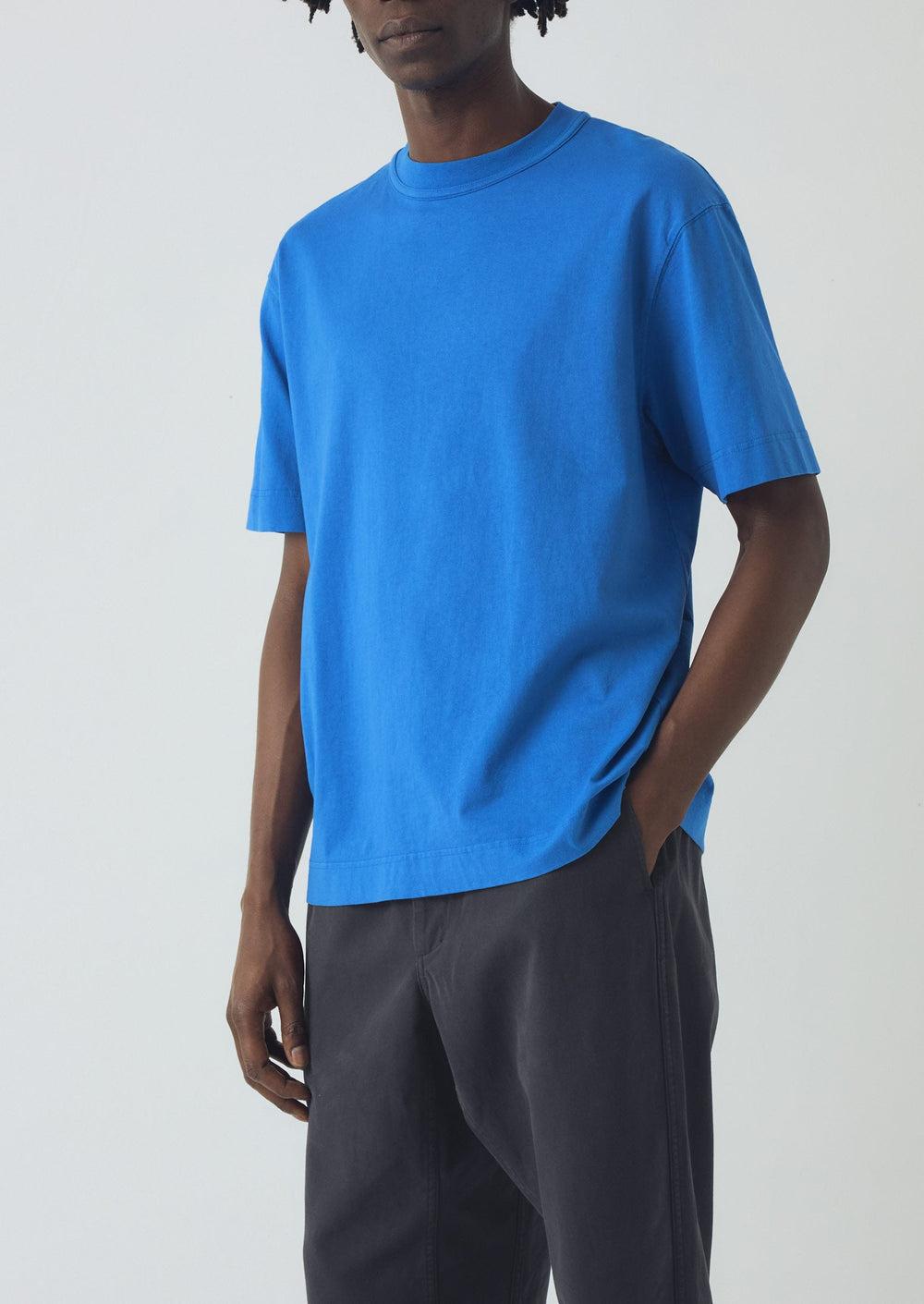 Cotton Relaxed Tee | Azure Product Image