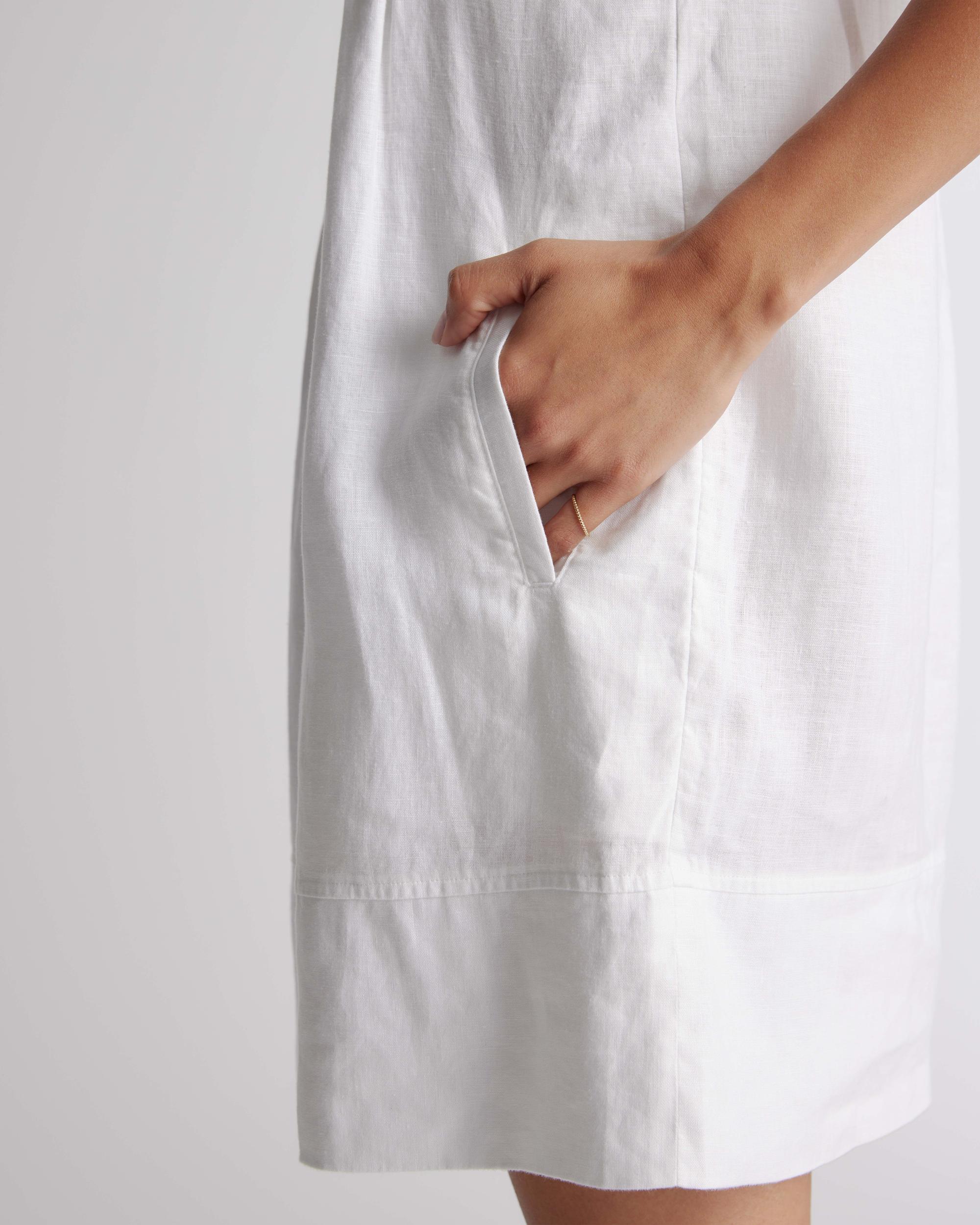 Quince | Women's 100% European Linen Sleeveless Swing Dress Size XS Product Image