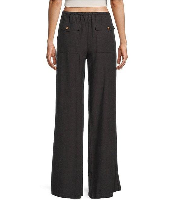 Roxy Lyla Low Rise Drawstring Pull-On Wide Leg Pants Product Image