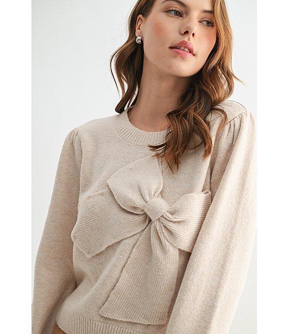 All in Favor Big Bow Sweater Product Image